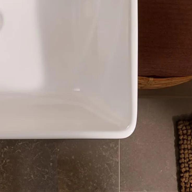 hansgrohe Xanuia Q Waschtisch, Waschbecken ohne Hahnloch, mit Überlauf, 550x480mm, glänzend weiss – Bild 8