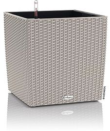 LECHUZA CUBE Cottage 30 sandbraun