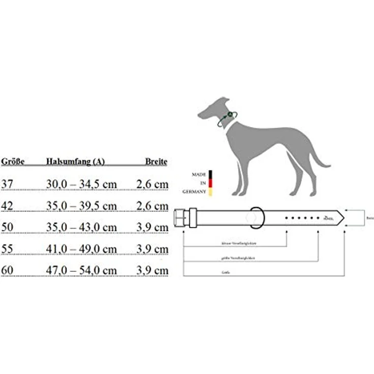 HUNTER MAGIC STAR Hundehalsband, mit Sternen, Leder, weich, 50 (S-M), schwarz – Bild 5