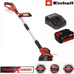 Einhell Akku-Rasentrimmer GE-CT 18/28, Rasentrimmer mit Power X-Change, 28cm Schnittbreite, Fadentrimmer, blau