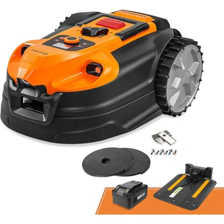 Lawnmaster OcuMow®18, Mähroboter ohne Begrenzungskabel für bis zu 800㎡, optische Navigation, Hindernisvermeidung, automatische Ladestation, WiFi & Bluetooth App