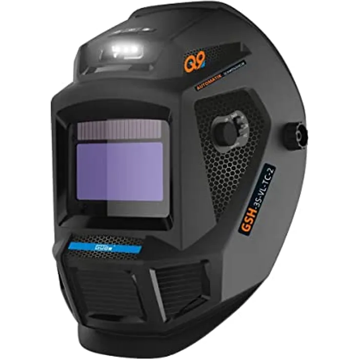 Güde Automatik Schweißhelm, Schweißmaske, Schweißschild, GSH-3S-VL-TC-2, Ventilatorfunktion, LED Leuchte, True Color, Auto-Abdunklungsfilter