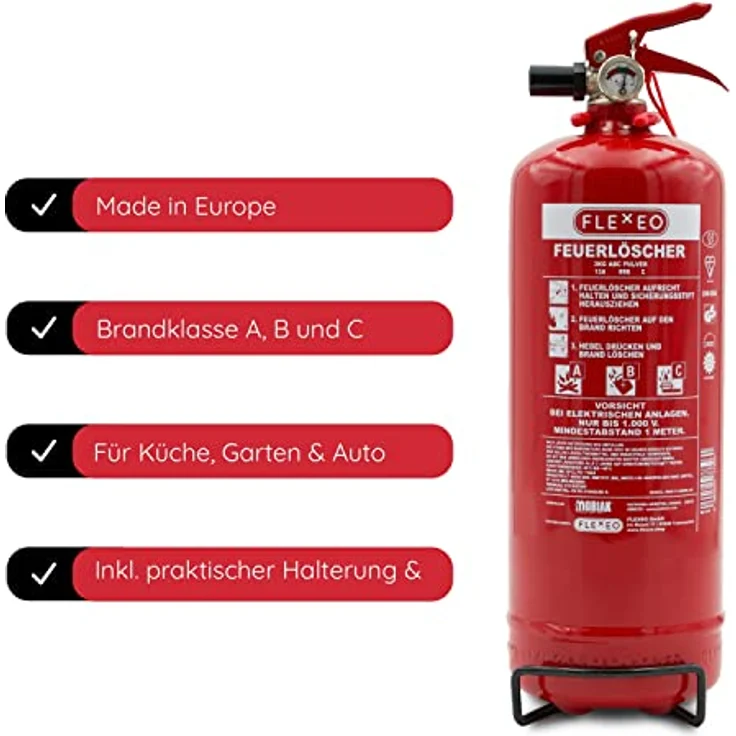 ABC Pulver Feuerlöscher, 2 kg - Preisvergleich – Bild 4