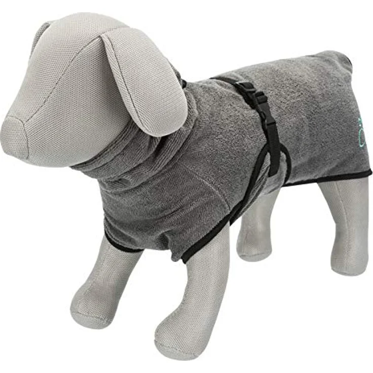 TRIXIE Bademantel für Hunde, Größe XS, 30 cm, Frottee in Blau – Bild 5