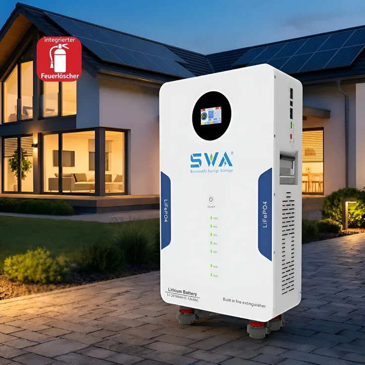 TZIPower 100AH 5,12kWh 48V LiFePO4 Solarspeicher mit Touchscreen und integriertem Feuerlöscher