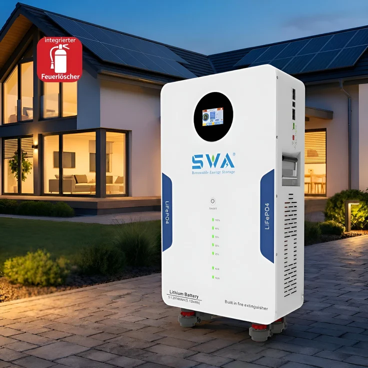 TZIPower 100AH 5,12kWh 48V LiFePO4 Solarspeicher mit Touchscreen und integriertem Feuerlöscher
