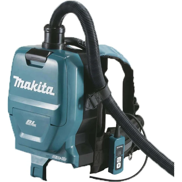 Makita DVC260ZX Akku-Staubsauger, Rucksackstaubsauger mit bis zu 60 Minuten Arbeitszeit unter Volllast, blau – Bild 1