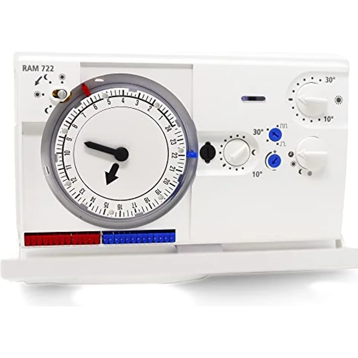 Theben 7220030 RAM 722 (Ramses) - analoges Uhrenthermostat mit Tages- und Wochenprogramm, Raumtemperaturregler, Raumregler, Thermostat