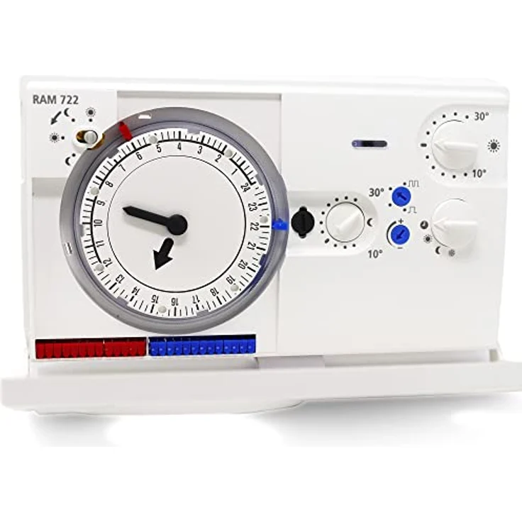 Theben 7220030 RAM 722 (Ramses) - analoges Uhrenthermostat mit Tages- und Wochenprogramm, Raumtemperaturregler, Raumregler, Thermostat – Bild 1