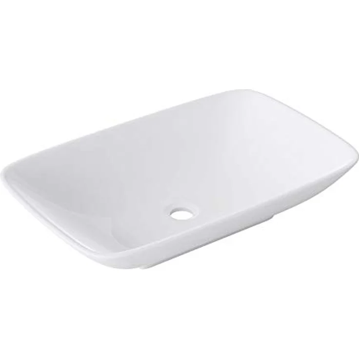 BTH: 59x37x12cm Aufsatzwaschbecken Brüssel159 aus Keramik, in weiß, inkl. Nano-Versiegelung/Abperl- / Lotus-Effekt – Bild 1