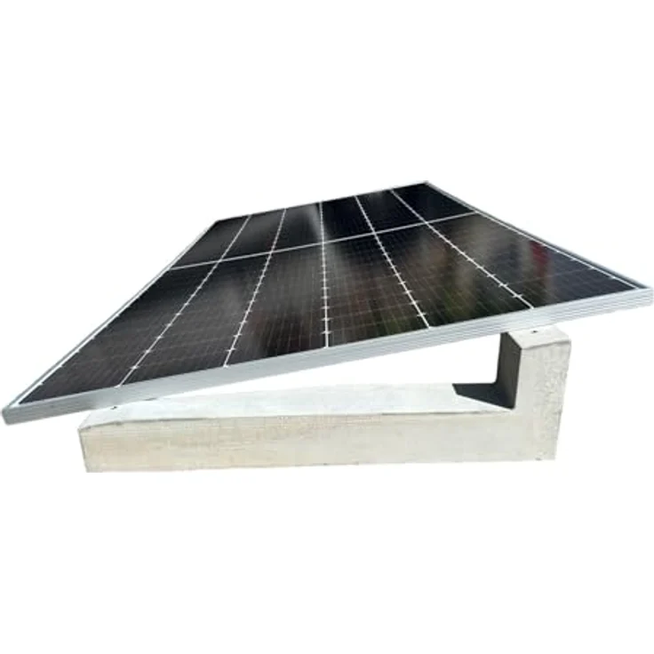 Jet-Line® PV Modul Aufständerung, Beton Flachdach Stütze mit 10° Anstellungswinkel, Betongrau für Garagendach, optimal für Süd-, Ost- oder Westausrichtung – Bild 2