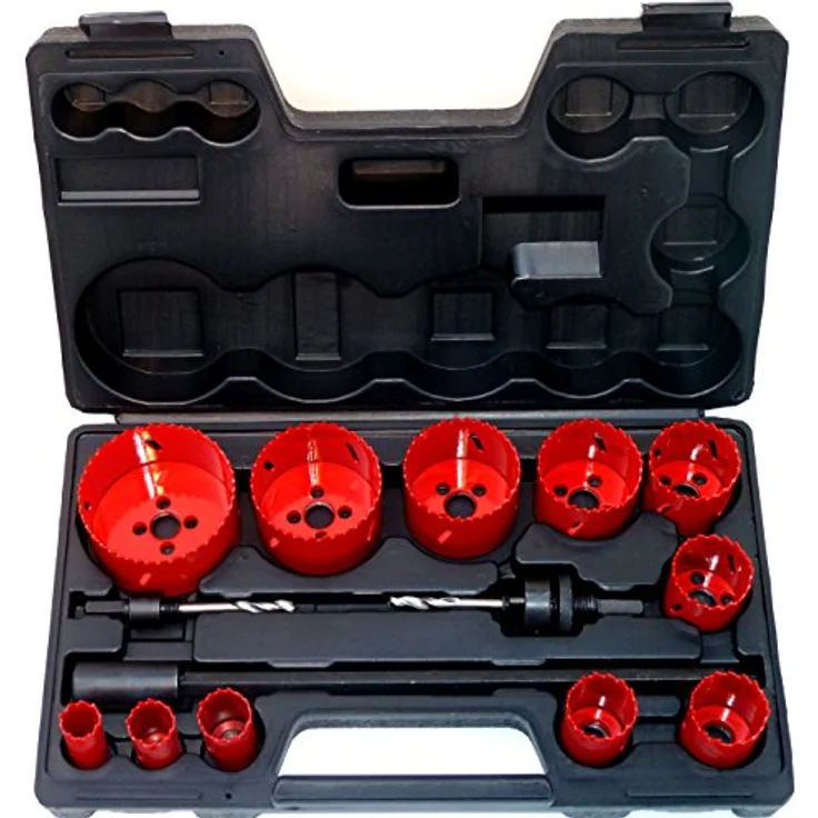 PeTools, 14tlg. HSS-E Co8 Edelstahl-Dosenbohrer-Bohrer-Set 19-76mm, Bi-Metall Lochsägen M42 kobaltlegiert für extreme Beanspruchung in schwer zerspanbaren Werkstoffen wie VA-Stahl usw. – Bild 1