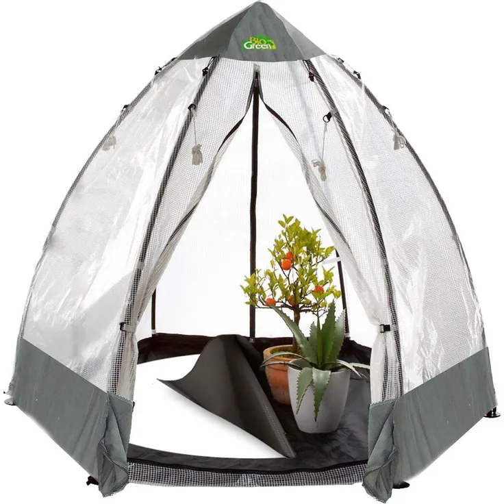Bio Green Foliengewächshaus Tropical Island L Winterschutzzelt - TI L 240 x 240 x 200 cm Winterschutz Isolierhülle