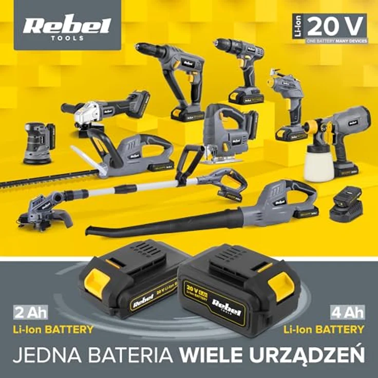 Rebel RB-2001-CH Akkuladegerät 20 V, schnellladend für 2 Ah und 4 Ah Akkus, weltweit einsetzbar – Bild 3