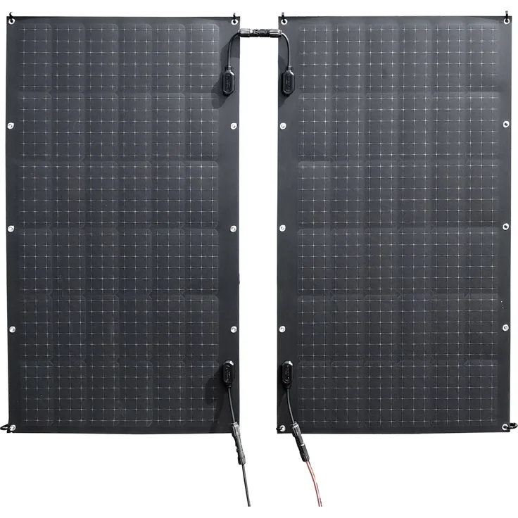 Technaxx Balkonkraftwerk Flexibles Solar Balkonkraftwerk 600W WiFi TX-270, Monokristalline Halbzellen, Montage auf Balkon, Zaun, Geländer u.a.