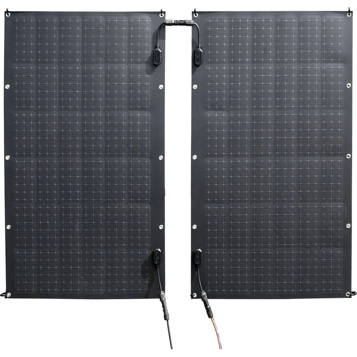 Technaxx Balkonkraftwerk Flexibles Solar Balkonkraftwerk 600W WiFi TX-270, Monokristalline Halbzellen, Montage auf Balkon, Zaun, Geländer u.a.