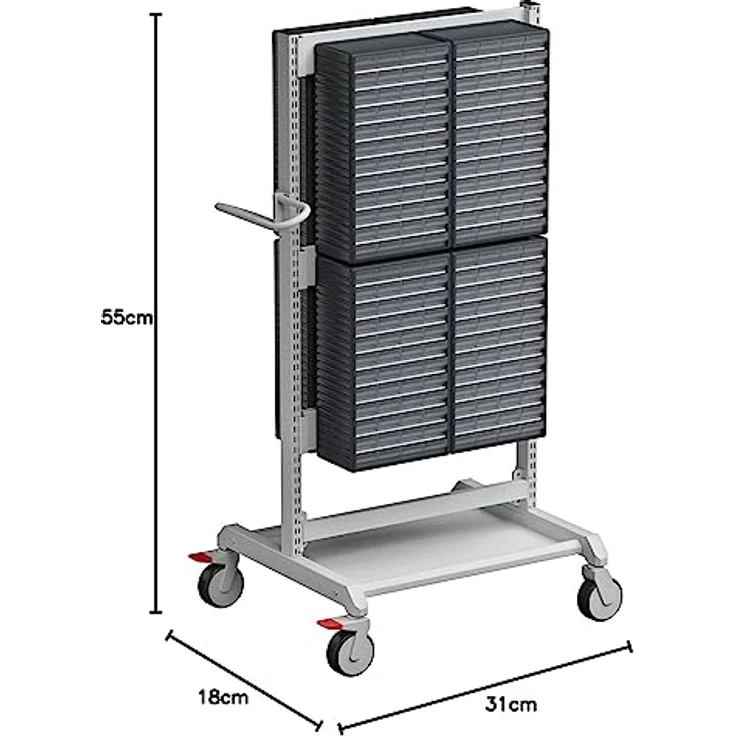 Treston Kleinteilemagazin 556-3, BxTxH 310x180x550 mm – Bild 6