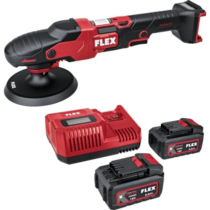 Flex Akku-Poliermaschine PE 2 18-EC Set, 550-1800 U/min, Ø 150 mm, bürstenloser Motor, konstante Drehzahl, ergonomisches Design – Bild 1