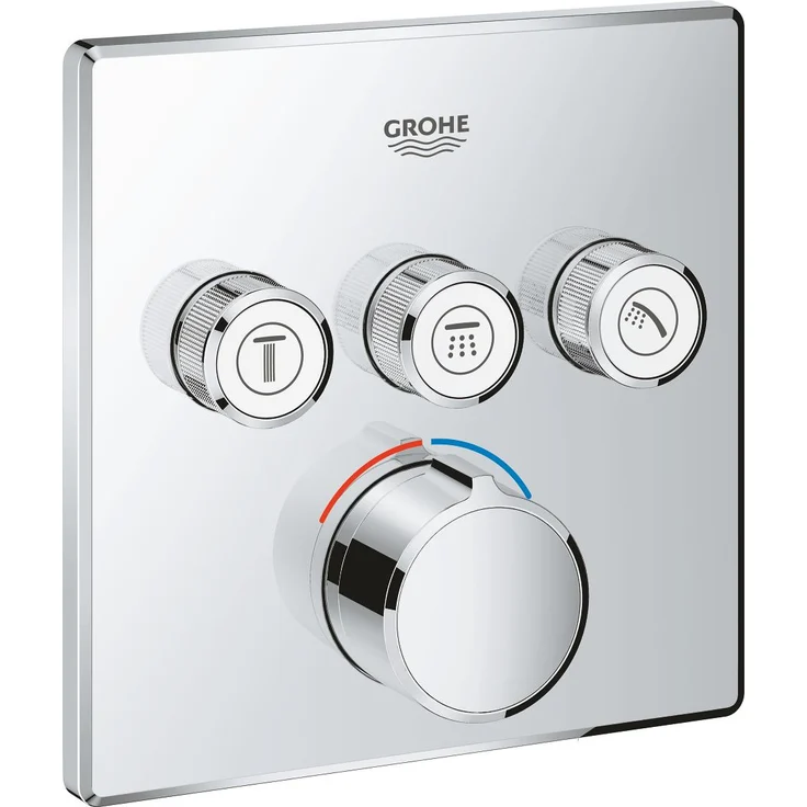 Grohe, Badarmatur, 29149000 SmartControl Unterputzmischer, Metall, Chrom, mit SmartControl An/Aus per Knopfdruck – Bild 1