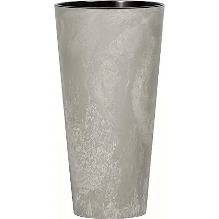 Prosperplast Tubus Slim Effect de plástico CON depósito en color Cemento, 57,2 (alto) x 30 (ancho) x 30 (profundo) cms