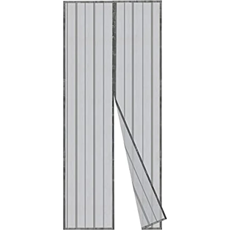Sekey Magnet Fliegengitter Balkontür ohne Bohren, Türvorhang Fliegenschutz Schiebetür, Insektenschutz Vorhang Tür durch leichte Montage 80x200cm, Grau – Bild 1