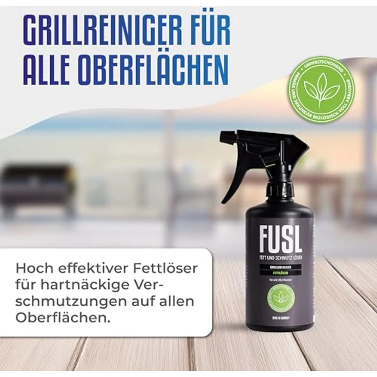 FUSL Fettlöser – Hochaktiver Grillreiniger für starke Fettentfernung, vielseitig einsetzbar auf Edelstahl, Aluminium und Kunststoff, 500ml – Bild 2
