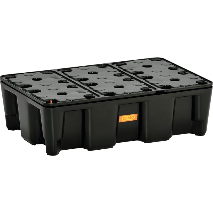 Cemo Auffangwanne "25 HD", 25 l aus HDPE mit PE-Rost, stapelbar, B x H x T: 60 x 18 x 40 cm, ohne Zulassung, 10885
