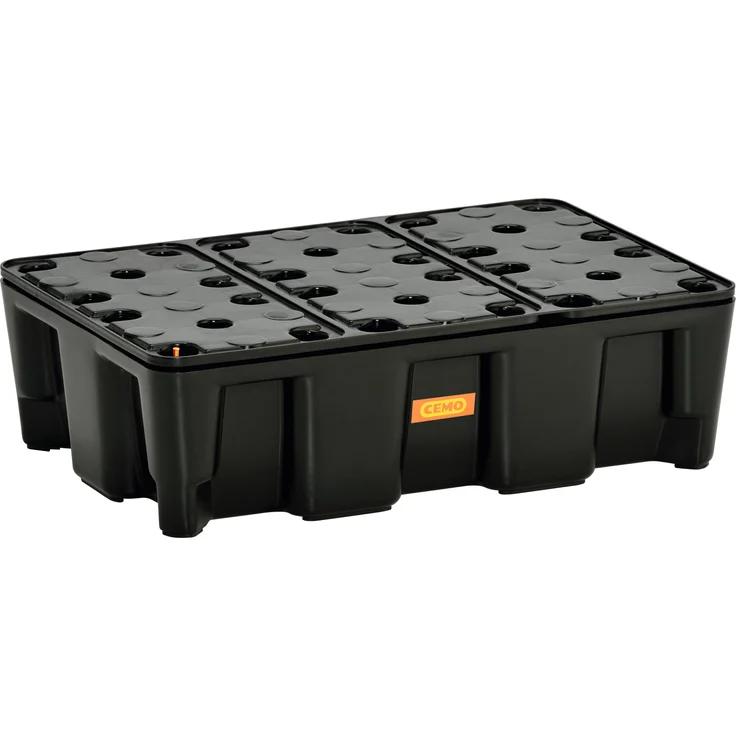 Cemo Auffangwanne "25 HD", 25 l aus HDPE mit PE-Rost, stapelbar, B x H x T: 60 x 18 x 40 cm, ohne Zulassung, 10885