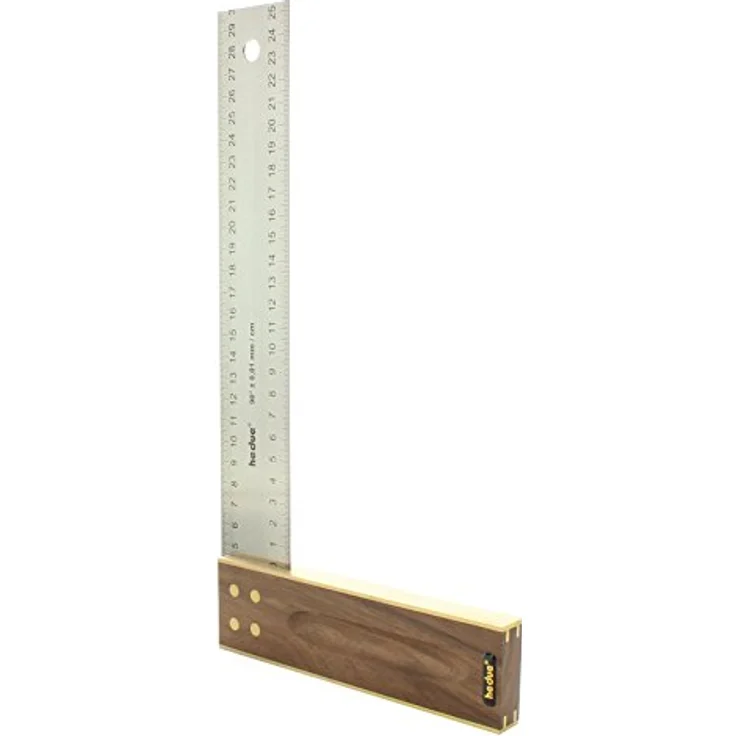 hedue Tischlerwinkel Nussbaum 400 mm Edelstahlblatt 45 mm, A040 – Bild 1