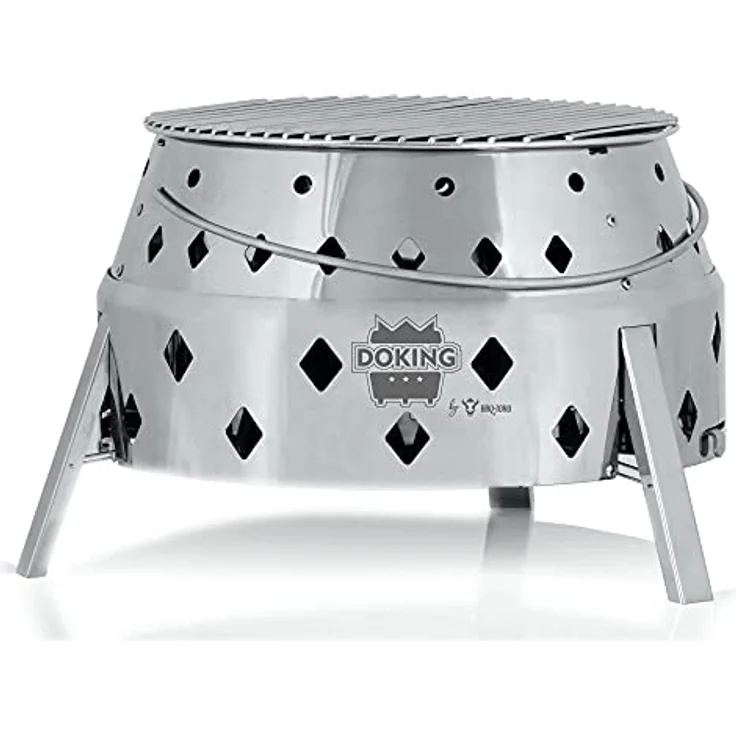 BBQ-Toro 6-teiliges Dutch Oven Set "DOKING" | Multifunktionaler Dutch Oven Grill mit Grillpfanne, Deckelheber und Tragetasche | 3-in-1 Faltgrill für 9 QT Dutch Oven – Bild 2