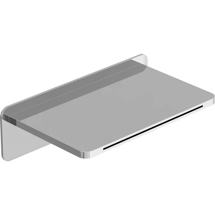 CHRIS BERGEN Wannenarmatur Wanneneinlauf Wasserfall, chrom und schwarz matt, Wandmontage