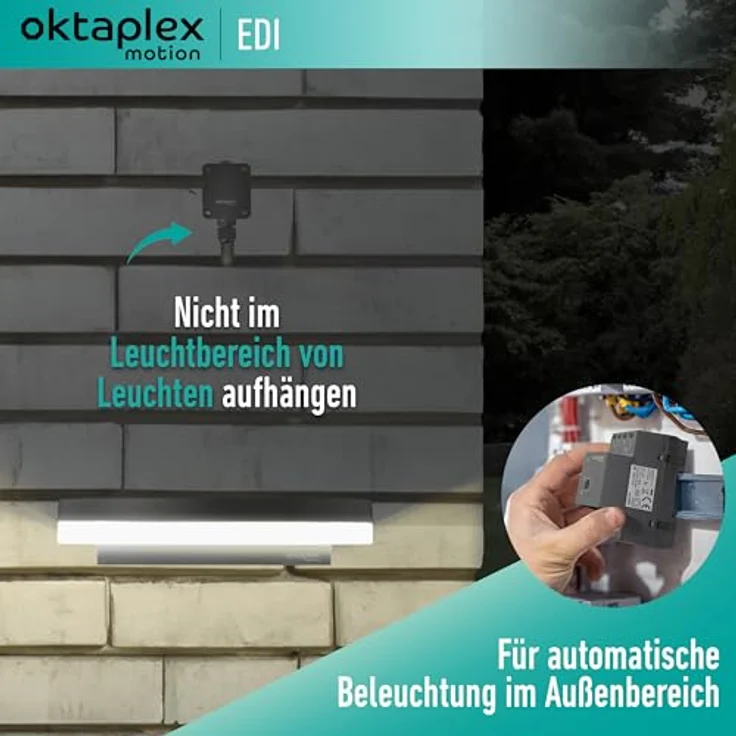 Oktaplex motion Dämmerungsschalter 2er Set Edi Dämmerungssensor mit externe Sonde, für Hutschiene EN50022 TH35 35mm, Anthrazit – Bild 6