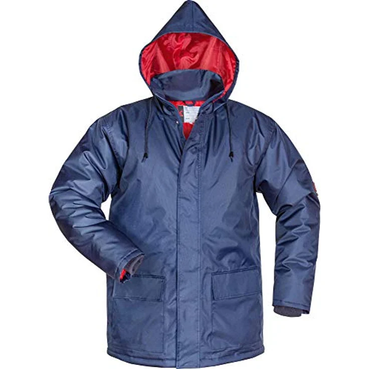 Craftland Arbeitsjacke Parka Amrum, wind- und wasserabweisend, Größe XXL, marine/rot – Bild 2