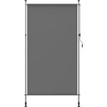 SONGMICS Senkrechtmarkise GSA0150G01, höhenverstellbar 150 x (220-300) cm, kein Bohren, UPF 50+, Sichtschutz, anthrazitgrau