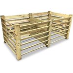 GartenDepot24 Doppel-Komposter Brettkomposter aus Holz 188x100x80 cm - ca. 1300 L