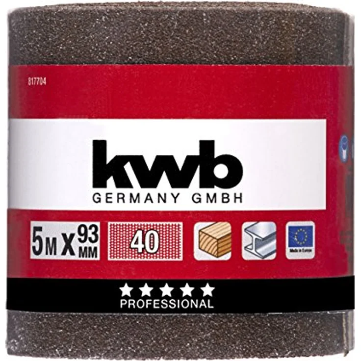 kwb Schleifpapier-Rolle – für Metall und Holz, K-40, 93 mm x 5 m, Korund - Preisvergleich – Bild 2