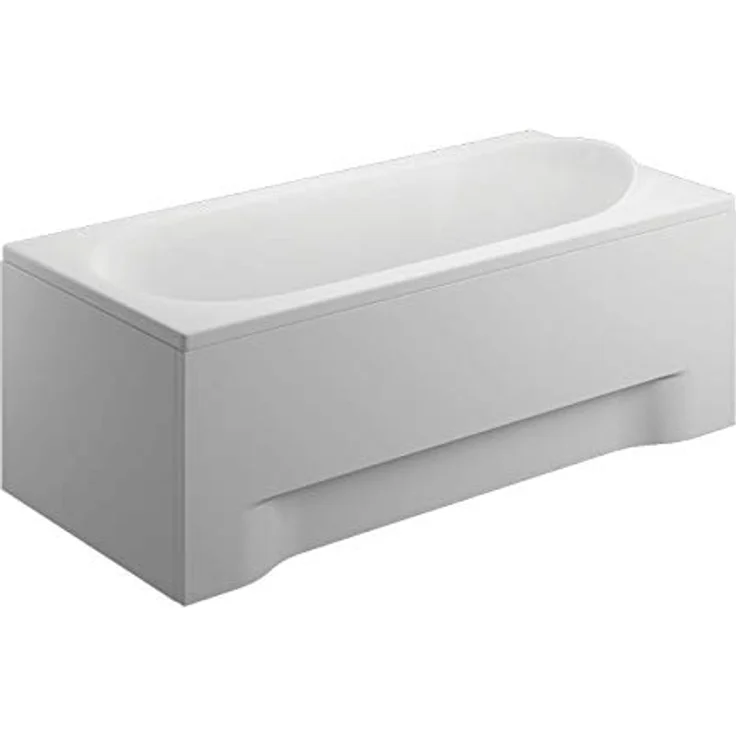 Polimat BADLAND Badewanne Original Rechteck MEDIUM 190x80 cm, Weiß Acryl, Komplettset mit Acrylschürze, Füßen und Chrom Automatik Ablaufgarnitur, Made in EU 4in1 – Bild 3