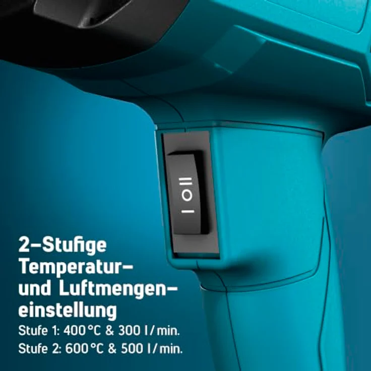 NOVUS TOOLS Heißluftpistole H-180, 400–600°C, 1800W, Mikanitheizung, kompakt und leicht für vielseitige Anwendungen – Bild 2