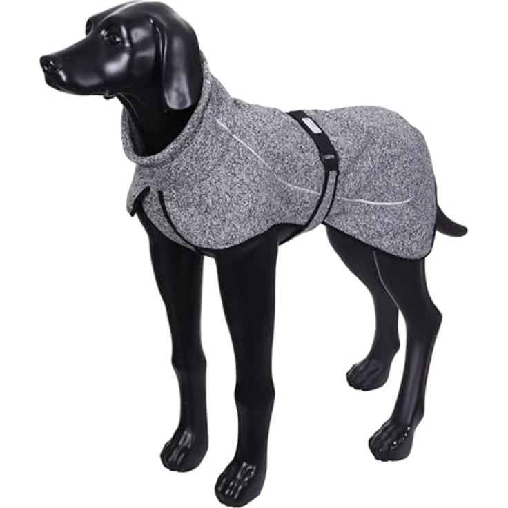 Rukka Pets Comfy Knit Jacke für Hunde Schwarz 35, Trocknet schnell, reflektierende Details, verstellbarer Kragen und Taille – Bild 2