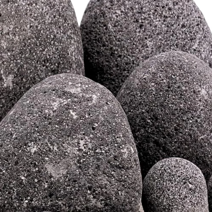 AquaOne Aquarium Steine Zen Pebbles Grau 10 kg Gr.M 7-9 cm pro Stein - Aquascaping Gestein Dekoration Terrarium Nanobecken Landschaft – Bild 5