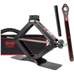 HEYNER Wagenheber Premium Scherenwagenheber SUV 2t für VW, stabil und leicht, mit Comfort Verlängerung und Ratsche