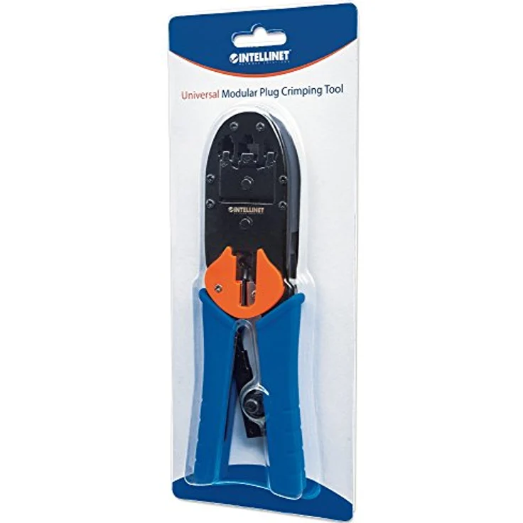 Intellinet Crimpzange Universal Crimpwerkzeug - Zum Kabelschneiden, Abisolieren von Drähten sowie Crimpen von isolierten und unisolierten Kabelschuhen und Steckverbindern. – Bild 6