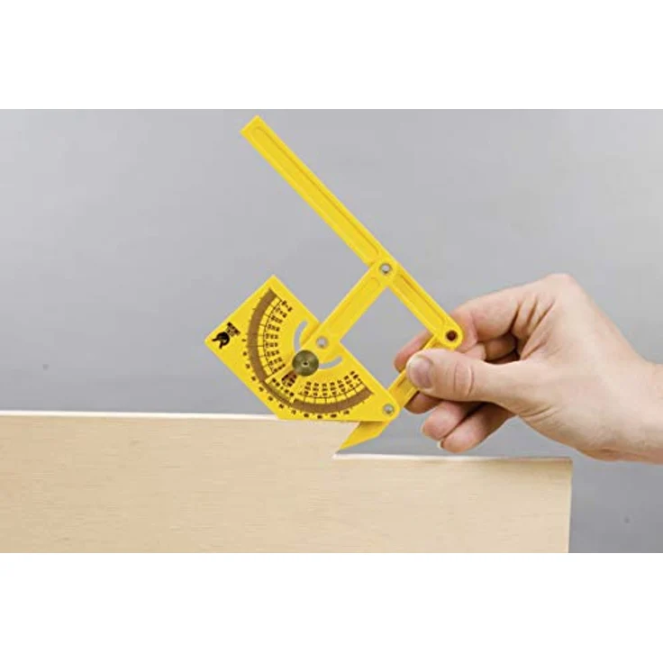 kwb Winkelmessgerät (Kunststoff, 155 mm lang), gelb, zwei arm Design, für aktive und passive winkel – Bild 5
