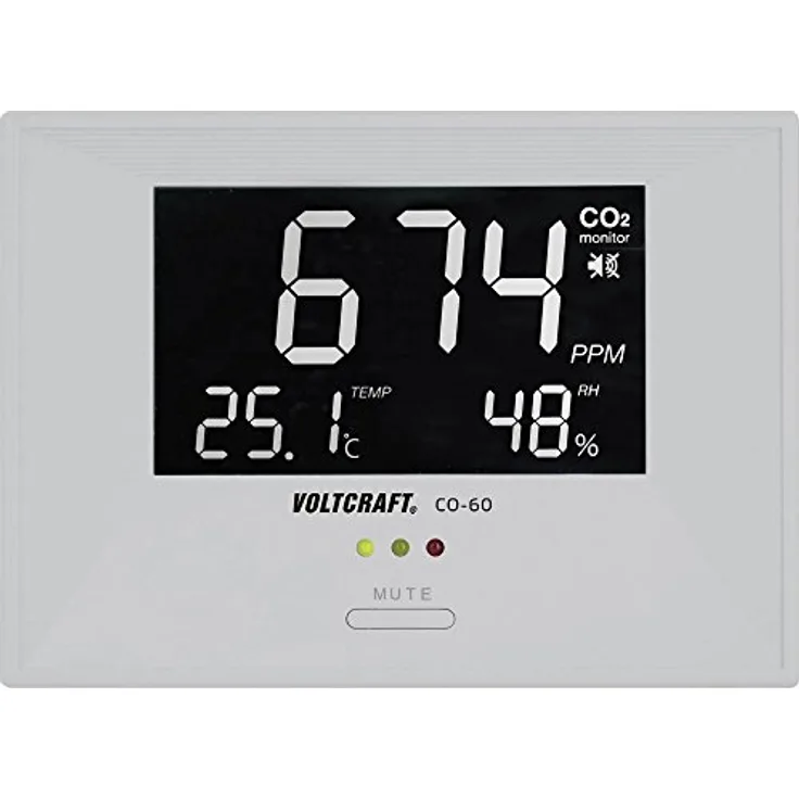 VOLTCRAFT CO-60 Kohlendioxid-Messgerät 0 - 3000 ppm