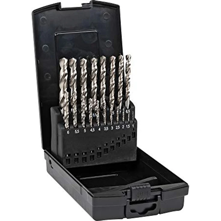 STIER Spiralbohrer Set HSS-Co8 / HSS-E, 19-teilig, Premium Metallbohrer Satz, Cobalt-Gehalt von 8%, Bohrer für Edelstahl, geschliffen – Bild 3