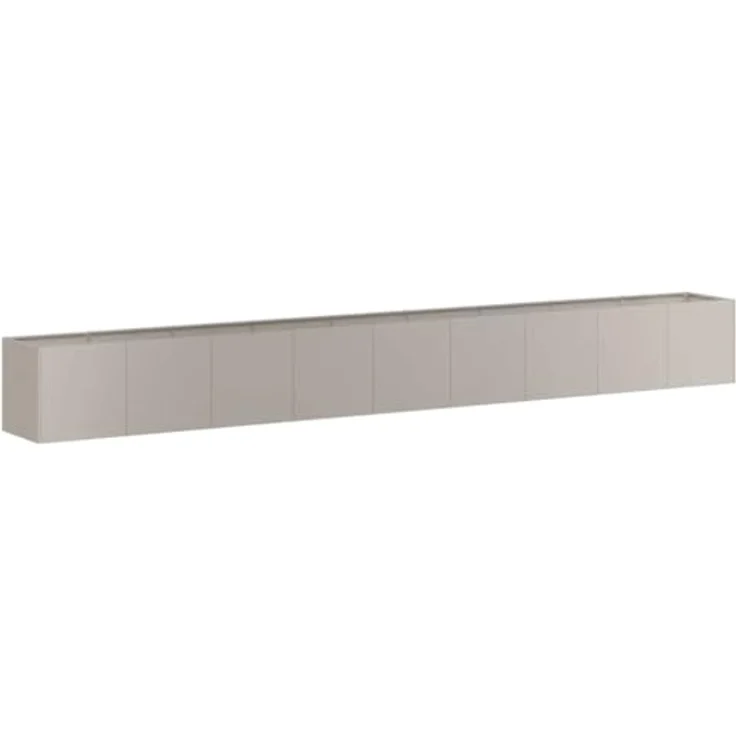 vidaXL Pflanzkübel Rostig 360x40x40 cm Wetterfester Stahl, Großes Hochbeet mit Korrosionsschutz, Garten-Pflanzgefäß, Braun – Bild 4