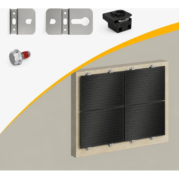 Powerness® Fischer Fassadenhalterung für Balkon, Modulares System für vertikale und horizontale Montage (4 Set) 0% MwSt.