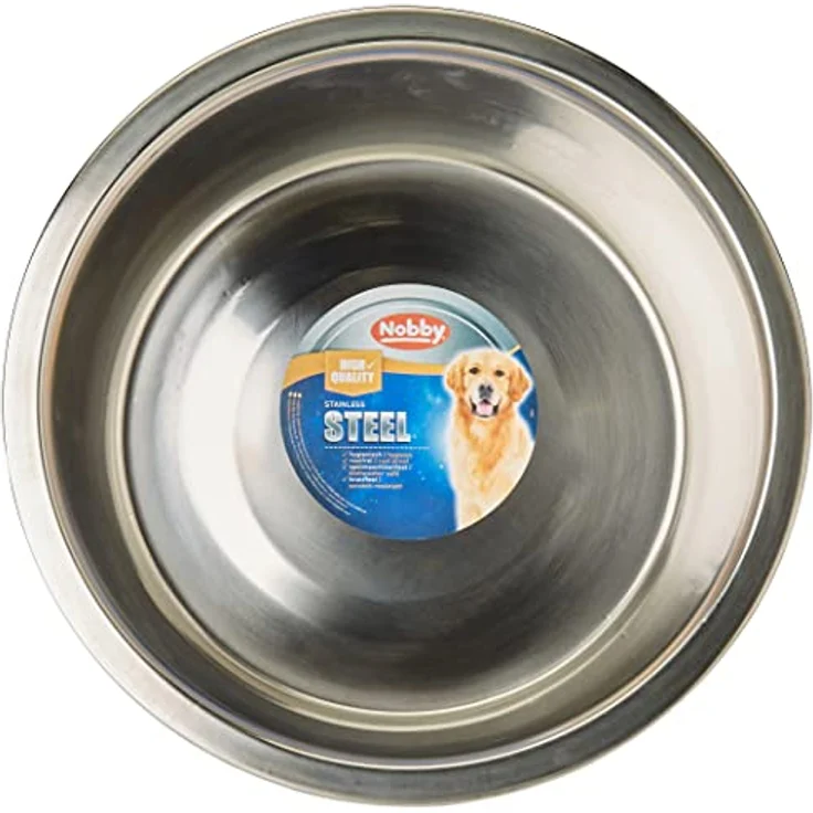 Nobby Edelstahlnapf, 29,0 cm 4,00 ltr., 1 Stück, Futternapf aus Edelstahl 4,0 l, 29,0 cm – Bild 1