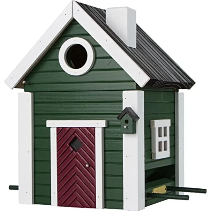 Wildlife Garden WG107 Multiholk Jagdhaus - Der Kombinierte Vogelfutterhaus und Nistkasten/Vogelhaus aus Holz