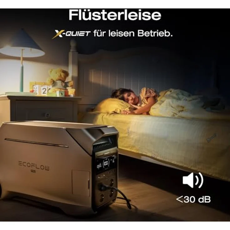 EcoFlow DELTA Pro 3 Tragbare Powerstation, 4096Wh LFP-Batterie, erweiterbar auf 12 kWh, 4000W AC Ausgang, leiser Betrieb mit 30 dB, Solargenerator für den Hausgebrauch – Bild 9